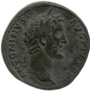 Sestertius - Antoninus Pius DACIA COS II S C; Dacia obverse image
