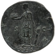 Sestertius - Antoninus Pius PARTHIA COS II S C; Parthia, Rome, 139 reverse image