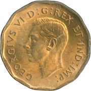 5 Cents - George VI dodecagonal, tombac obverse image