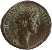 Sestertius - Antoninus Pius ANNONA AVG S C; Annona obverse image
