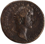 Sestertius - Antoninus Pius APOLLINI AVGVSTO S C; Apollo obverse image