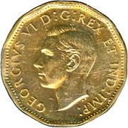 5 Cents - George VI Victory; tombac obverse image