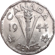 5 Cents - George VI Victory; steel reverse image