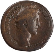 Sestertius - Antoninus Pius IVNONI SISPITAE S C; Juno obverse image