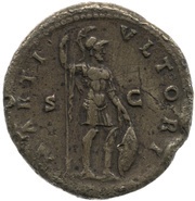 Sestertius - Antoninus Pius MARTI VLTORI S C; Mars, Rome, 140-144 reverse image