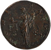 Sestertius - Antoninus Pius MONETA AVG S C; Moneta, Rome, 140-144 reverse image