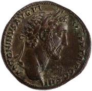 Sestertius - Antoninus Pius OPI AVG S C; Ops obverse image