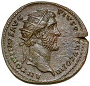 Sestertius - Antoninus Pius PROVIDENTIAE DEORVM S C obverse image
