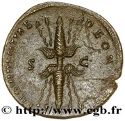 Sestertius - Antoninus Pius PROVIDENTIAE DEORVM S C, Rome, 140-144 reverse image