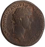 Sestertius - Antoninus Pius REX QVADIS DATVS S C obverse image