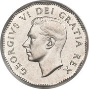 5 Cents - George VI w/o IND:IMP: obverse image