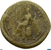 Sestertius - Antoninus Pius ROMA AETERNA S C; Roma, Rome, 140-144 reverse image