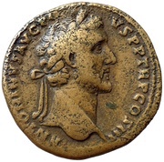 Sestertius - Antoninus Pius ROMAE AETERNAE S C obverse image