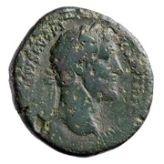 Sestertius - Antoninus Pius S C; Ops obverse image