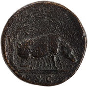 Sestertius - Antoninus Pius S C, Rome, 140-144 reverse image