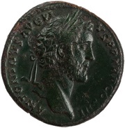 Sestertius - Antoninus Pius S C obverse image
