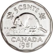 5 Cents - George VI steel reverse image