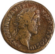 Sestertius - Antoninus Pius SECVRITAS PVBLICA S C; Securitas obverse image