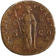 Sestertius - Antoninus Pius SECVRITAS PVBLICA S C; Securitas, Rome, 140-144 reverse image