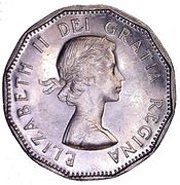 5 Cents - Elizabeth II 1st portrait, nickel obverse image