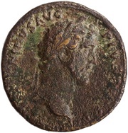 Sestertius - Antoninus Pius TR POT COS III S C obverse image