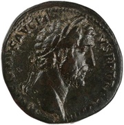 Sestertius - Antoninus Pius VICTORIA AVG S C; Victory obverse image