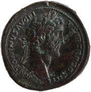 Sestertius - Antoninus Pius and Marcus Aurelius AVRELIVS CAESAR AVG PII F COS S C obverse image