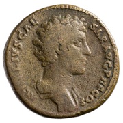 Sestertius - Marcus Aurelius IVVENTAS S C; Juventas obverse image
