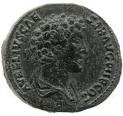 Sestertius - Marcus Aurelius IVVENTAS S C; Juventas obverse image