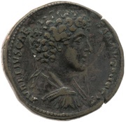 Sestertius - Marcus Aurelius PIETAS AVG S C obverse image