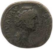 Sestertius - Faustina the Elder AETERNITAS S C; Ceres obverse image