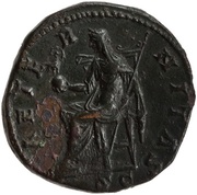 Sestertius - Faustina the Elder AETERNITAS S C; Aeternitas, Rome, 141 reverse image