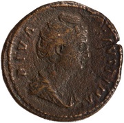 Sestertius - Faustina the Elder AETERNITAS S C; Aeternitas obverse image