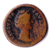 Sestertius - Faustina the Elder AETERNITAS S C; Providentia obverse image