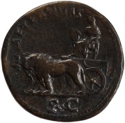 Sestertius - Faustina the Elder AETERNITAS S C, Rome, 141 reverse image