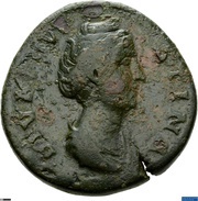 Sestertius - Faustina the Elder AETERNITAS S C obverse image