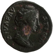 Sestertius - Faustina the Elder AVGVSTA S C; Ceres obverse image