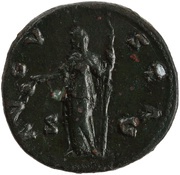 Sestertius - Faustina the Elder AVGVSTA S C; Ceres, Rome, 141 reverse image