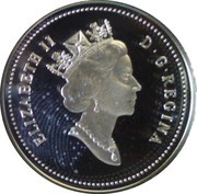 5 Cents - Elizabeth II 3rd portrait; Silver Proof Issue obverse image