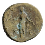 Sestertius - Faustina the Elder AVGVSTA S C; Venus, Rome, 141 reverse image