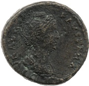 Sestertius - Faustina the Elder and Antoninus Pius CONCORDIAE S C obverse image