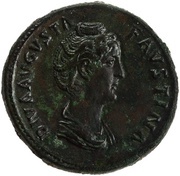 Sestertius - Faustina the Elder CONSECRATIO S C obverse image