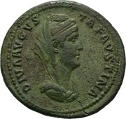 Sestertius - Faustina the Elder CONSECRATIO S C obverse image