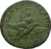 Sestertius - Faustina the Elder CONSECRATIO S C, Rome, 141 reverse image