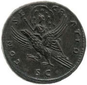 Sestertius - Faustina the Elder CONSECRATIO S C, Rome, 141 reverse image