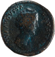 Sestertius - Faustina the Elder CONSECRATIO S C obverse image