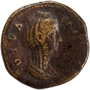 Sestertius - Faustina the Elder CONSECRATIO S C obverse image