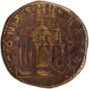 Sestertius - Faustina the Elder CONSECRATIO S C, Rome, 141 reverse image