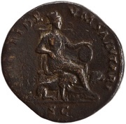 Sestertius - Faustina the Elder MATRI DEVM SALVTARI S C; Cybele, Rome, 141 reverse image