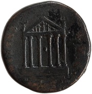 Sestertius - Faustina the Elder PIETAS AVG S C, Rome, 141 reverse image